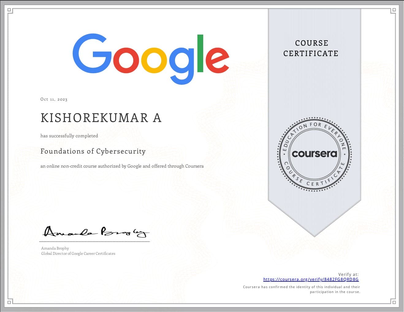 FOUNDATION FOR CYBERSECURITY
