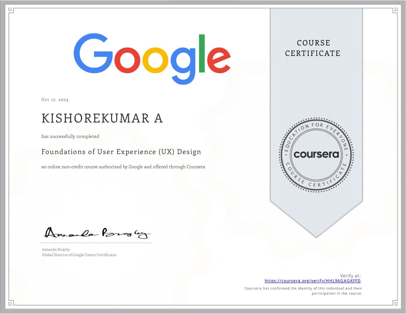 FOUNDATION FOR USER EXPERIENCE